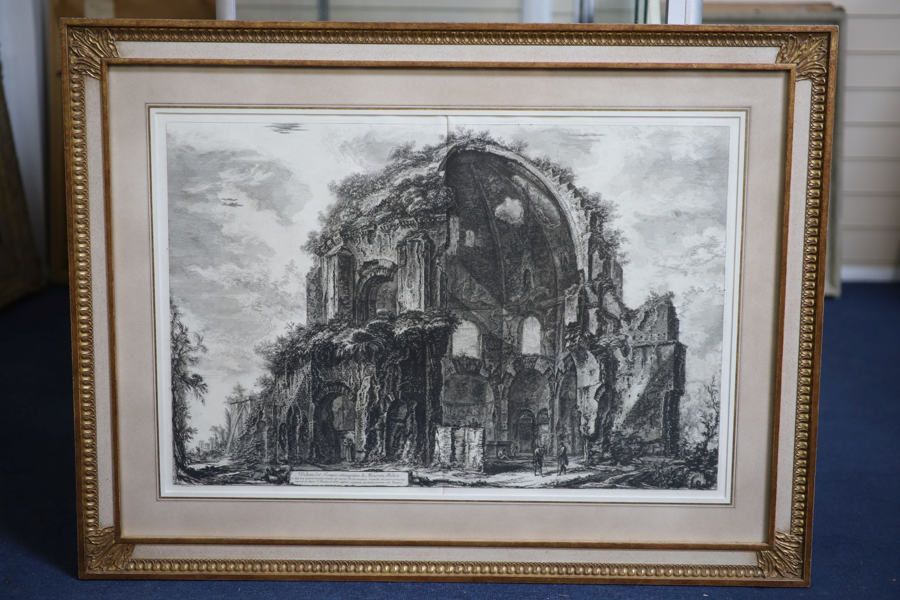 Giovanni Battista Piranesi (1720-1778), Veduta del Tempio Ottangolare di Minerva Medica, etching, 46 x 69cm